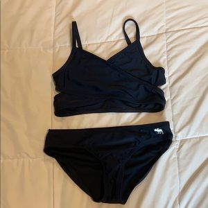 Abercrombie and Fitch black cross bathing suit
